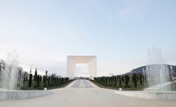 Президент Ильхам Алиев принял участие в открытии парка Победы в городе Ханкенди