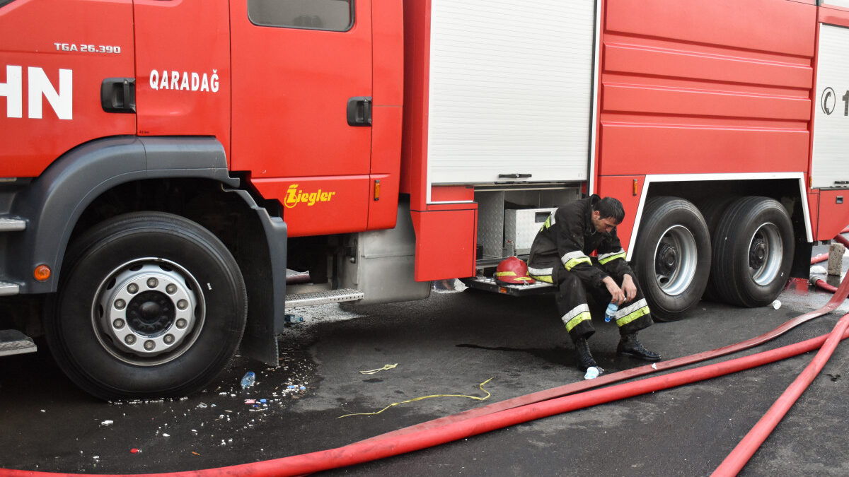 В Маштаге произошел пожар на объекте – ВИДЕО
