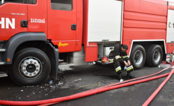 В Маштаге произошел пожар на объекте – ВИДЕО