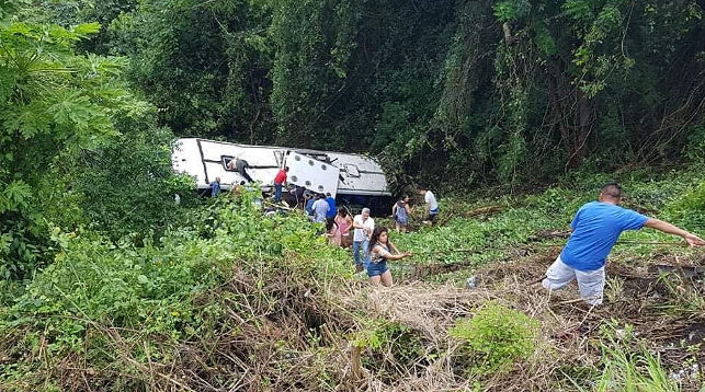 В Мексике пассажирский автобус упал в ущелье: 8 погибших, 19 раненых