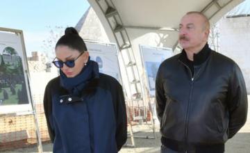 Президент и его супруга встретились с жителями в Агдаме