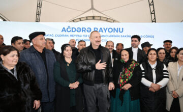 Президент поделился публикацией о встрече с жителями Агдере