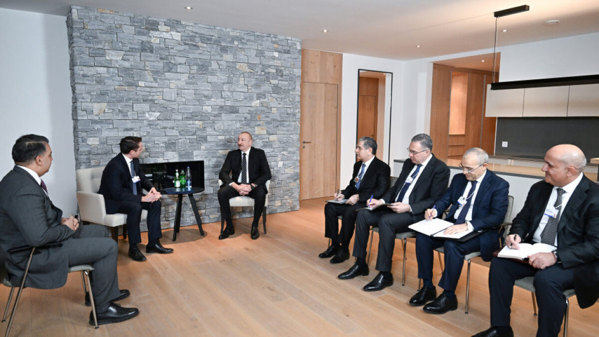 Президент Ильхам Алиев встретился с президентом компании “Brookfield Asset Management” в Давосе