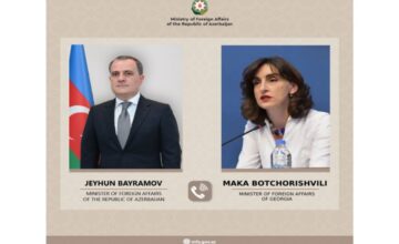 Состоялся телефонный разговор между Джейхуном Байрамовым и министром иностранных дел Грузии