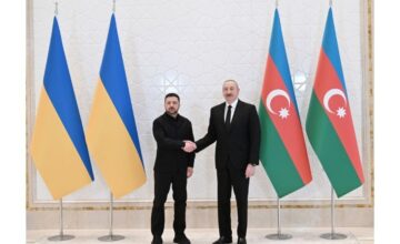 Президенты Азербайджана и Украины выступили с заявлениями для прессы