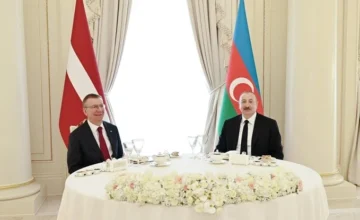 В честь президента Латвии был дан официальный ланч
