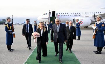 Премьер-министр Италии Джорджа Мелони прибыла с визитом в Азербайджан