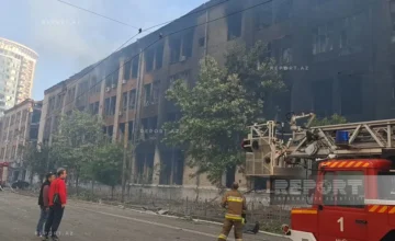 Во время ракетного обстрела Киева пострадало посольство Азербайджана в Украине