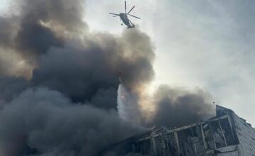 В Локбатане при пожаре сгорело 21 тысяча квадратных метров склада