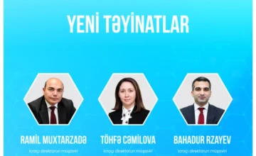 Назначены новые советники исполнительного директора TƏBİB
