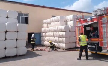 На Бардинском заводе по производству и переработке хлопка проведены пожарно-тактические учения