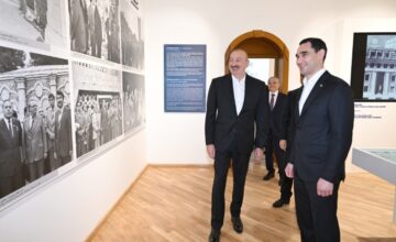 Президенты Азербайджана и Туркменистана ознакомились в Шуше с выставкой «Гейдар Алиев и Карабах»