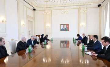 Президент Ильхам Алиев принял делегацию во главе с Мохаммадом Багером Галибафом