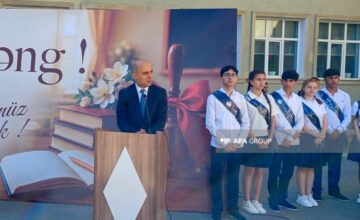 Министр науки и образования принял участие в мероприятии «Последний звонок» в Гяндже – ФОТО