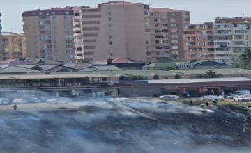 В Баку на открытой территории начался пожар – ФОТО