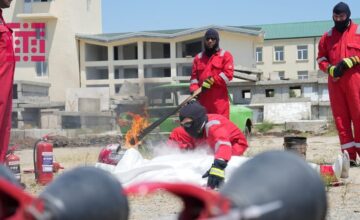 МЧС совместно с Операционной компанией Бакинского городского кольца провело учения для маршалов – ФОТО