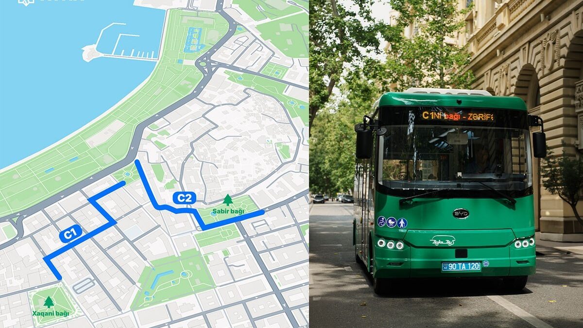 В центральных пешеходных зонах Баку начали курсировать бесплатные шаттлы