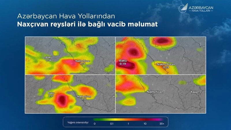 Рейсы Баку-Нахчыван были задержаны из-за грозовых погодных условий