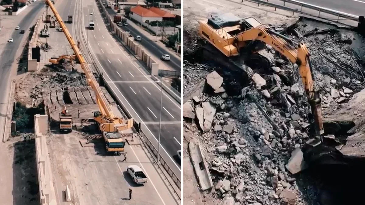 В поселке Гобустан начался снос еще одного моста