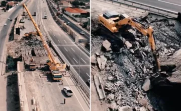В поселке Гобустан начался снос еще одного моста