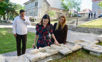 Лейла Алиева ознакомилась с работами, проводимыми в парке имени Мухаммеда Физули в городе Шеки