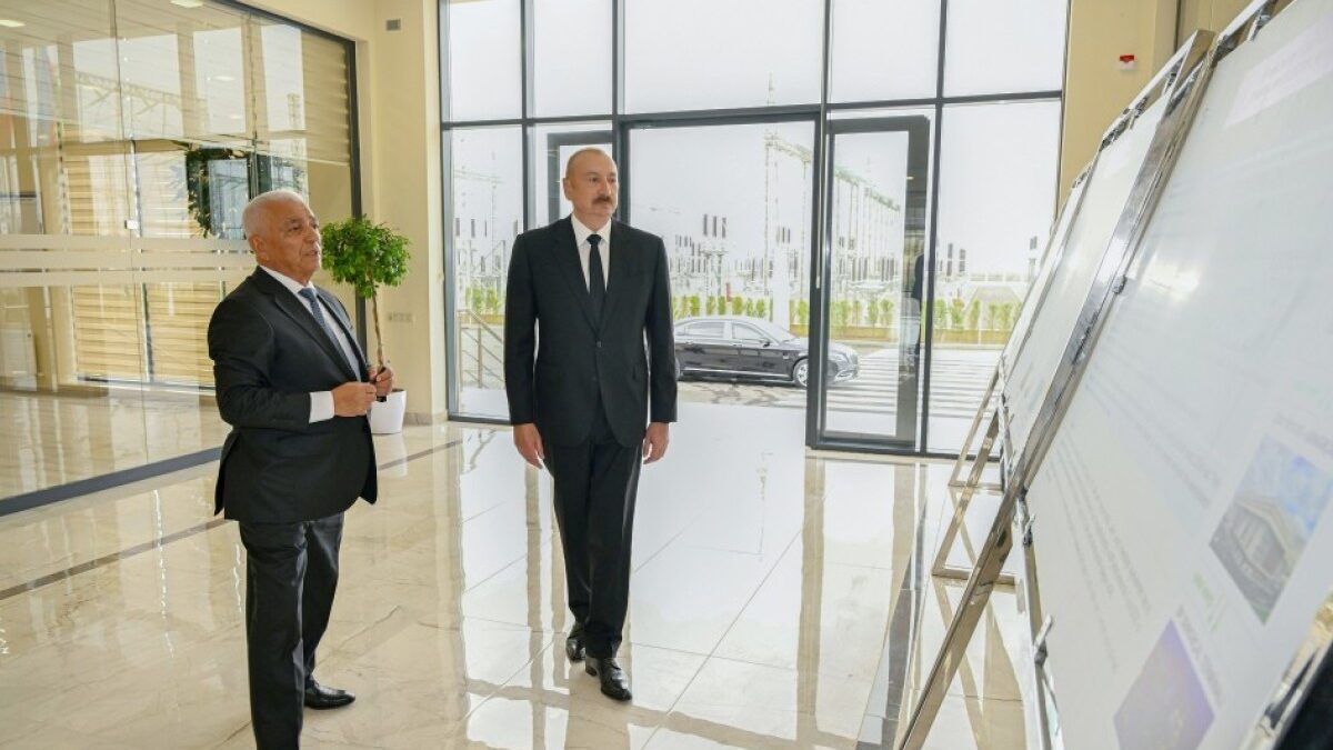 Президент Ильхам Алиев принял участие в открытии подстанции «Ени Сангачал»