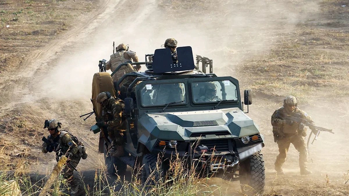 Военнослужащие Азербайджана, Турции и Узбекистана выполнили задачи по продвижению под прикрытием огневой поддержки