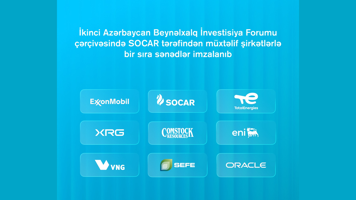 В рамках II Азербайджанского международного инвестиционного форума SOCAR подписала документы с различными компаниями