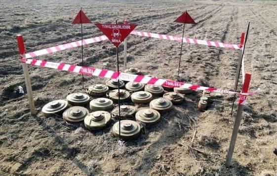 На освобожденных территориях обнаружено еще 361 мина, 624 неразорвавшихся боеприпаса